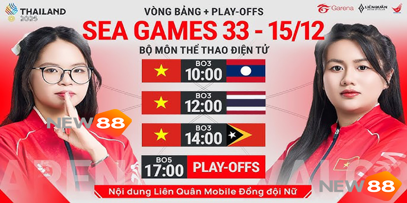 New88 SEA Games 33: Tuyển Nữ Việt Nam Liên Quân Mobile Thắng Đậm Thái Lan - hình ảnh - new88com.vip